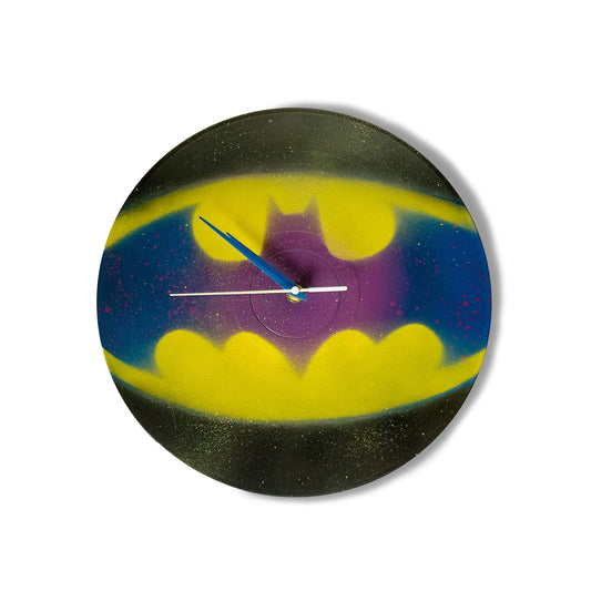 90's Dark Knight 12 inch Upcycled Vinyl Record Wall Clock & Wall Decor